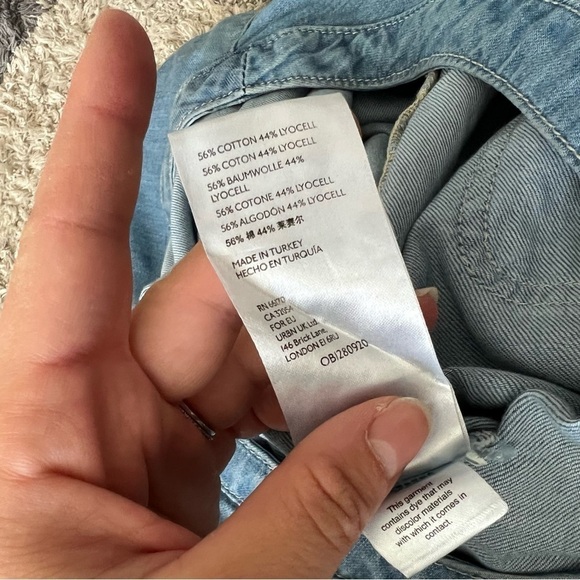 Free People Marley Medium Wash Denim Half Sleeve Jumpsuit - Picture 12 of 13